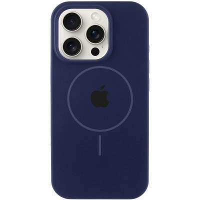 Чохол Silicone Case Full Protective (AA) with MagSafe для Apple iPhone 14 Pro Max (6.7") Темно-синій / Midnight blue