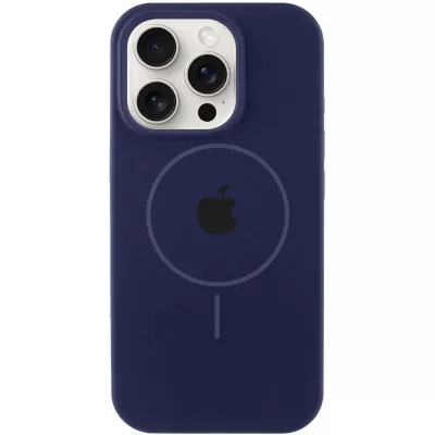 Чохол Silicone Case Full Protective (AA) with MagSafe для Apple iPhone 14 Pro Max (6.7") Темно-синій / Midnight blue