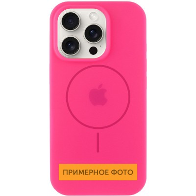 Чохол Silicone Case Full Protective (AA) with MagSafe для Apple iPhone 15 (6.1") Рожевий / Barbie pink
