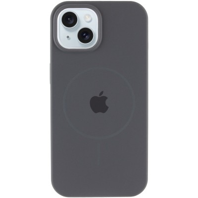 Чохол Silicone Case Full Protective (AA) with MagSafe для Apple iPhone 15 (6.1") Сірий / Dark Gray