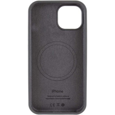 Чохол Silicone Case Full Protective (AA) with MagSafe для Apple iPhone 15 (6.1") Сірий / Dark Gray