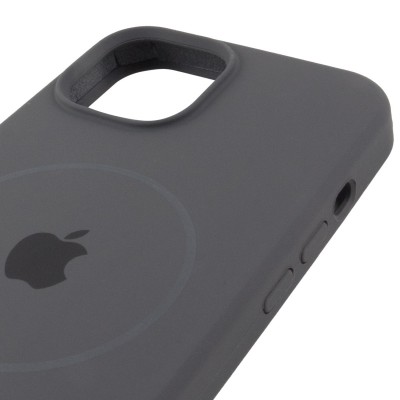 Чохол Silicone Case Full Protective (AA) with MagSafe для Apple iPhone 15 (6.1") Сірий / Dark Gray