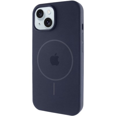 Чохол Silicone Case Full Protective (AA) with MagSafe для Apple iPhone 15 (6.1") Темно-синій / Midnight blue