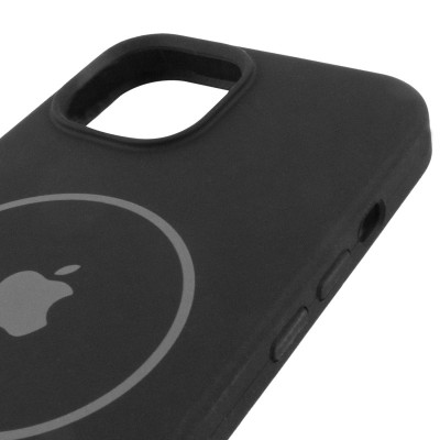 Чохол Silicone Case Full Protective (AA) with MagSafe для Apple iPhone 15 (6.1") Чорний / Black