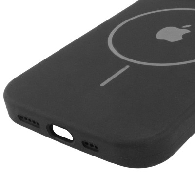 Чохол Silicone Case Full Protective (AA) with MagSafe для Apple iPhone 15 (6.1") Чорний / Black