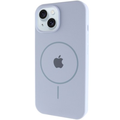 Чохол Silicone Case Full Protective (AA) with MagSafe для Apple iPhone 15 Plus (6.7") Блакитний / Lilac Blue