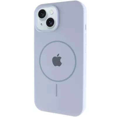 Чохол Silicone Case Full Protective (AA) with MagSafe для Apple iPhone 15 Plus (6.7") Блакитний / Lilac Blue