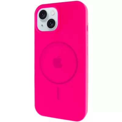Чохол Silicone Case Full Protective (AA) with MagSafe для Apple iPhone 15 Plus (6.7") Рожевий / Barbie pink
