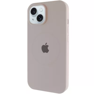 Чохол Silicone Case Full Protective (AA) with MagSafe для Apple iPhone 15 Plus (6.7") Сірий / Light Grey