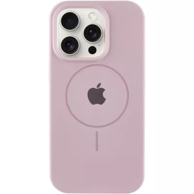 Чохол Silicone Case Full Protective (AA) with MagSafe для Apple iPhone 15 Pro (6.1") Рожевий / Pink Sand