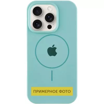 Чохол Silicone Case Full Protective (AA) with MagSafe для Apple iPhone 16 Plus (6.7") Бірюзовий / Marine Green