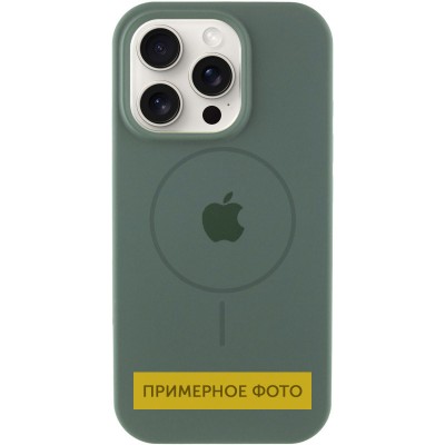 Чохол Silicone Case Full Protective (AA) with MagSafe для Apple iPhone 16 Plus (6.7") Зелений / Pine green