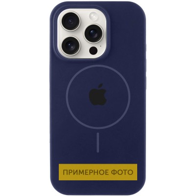 Чохол Silicone Case Full Protective (AA) with MagSafe для Apple iPhone 16 Plus (6.7") Темно-синій / Midnight blue