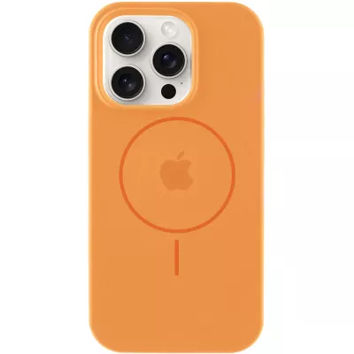 Чохол Silicone Case Full Protective (AA) with MagSafe для Apple iPhone 16 Pro (6.3") Помаранчевий / Papaya