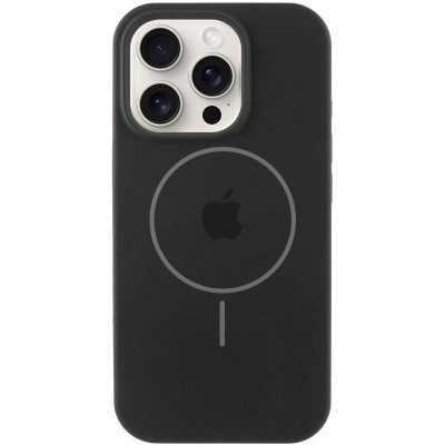 Чохол Silicone Case Full Protective (AA) with MagSafe для Apple iPhone 16 Pro (6.3") Чорний / Black