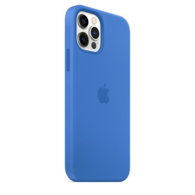 Чохол Silicone Case Full Protective (AA) для Apple iPhone 12 Pro / 12 (6.1") Синій / Capri Blue