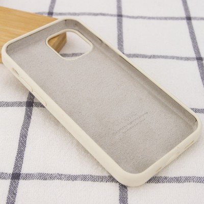 Чохол Silicone Case Full Protective (AA) для Apple iPhone 12 Pro Max (6.7") Бежевий / Antigue White