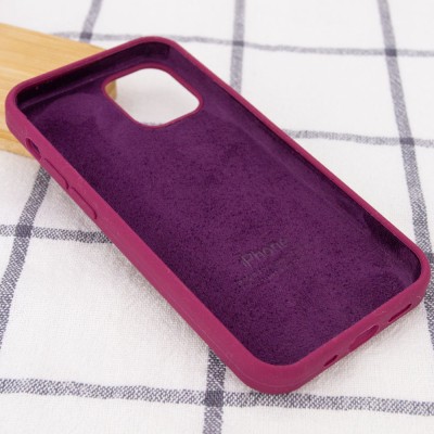 Чохол Silicone Case Full Protective (AA) для Apple iPhone 12 Pro Max (6.7") Бордовий / Maroon