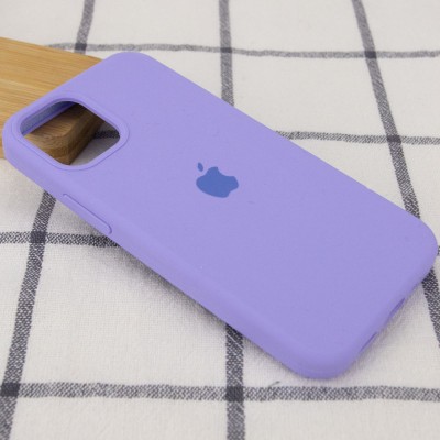 Чохол Silicone Case Full Protective (AA) для Apple iPhone 12 Pro Max (6.7") Бузковий / Dasheen