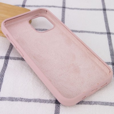 Чохол Silicone Case Full Protective (AA) для Apple iPhone 12 Pro Max (6.7") Рожевий / Pink Sand