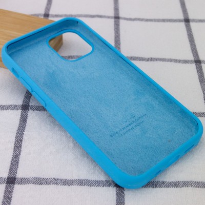 Чохол Silicone Case Full Protective (AA) для Apple iPhone 13 (6.1") Блакитний / Blue