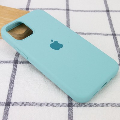 Чохол Silicone Case Full Protective (AA) для Apple iPhone 13 Pro Max (6.7") Бірюзовий / Marine Green