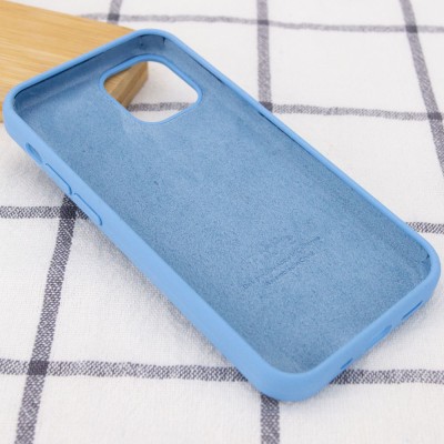 Чохол Silicone Case Full Protective (AA) для Apple iPhone 13 Pro Max (6.7") Блакитний / Cornflower