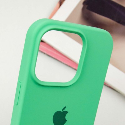 Чохол Silicone Case Full Protective (AA) для Apple iPhone 13 Pro Max (6.7") Зелений / Spearmint