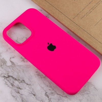 Чохол Silicone Case Full Protective (AA) для Apple iPhone 14 (6.1") Рожевий / Barbie pink