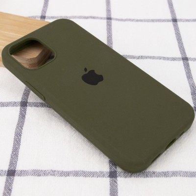 Чохол Silicone Case Full Protective (AA) для Apple iPhone 14 Plus (6.7") Зелений / Dark Olive