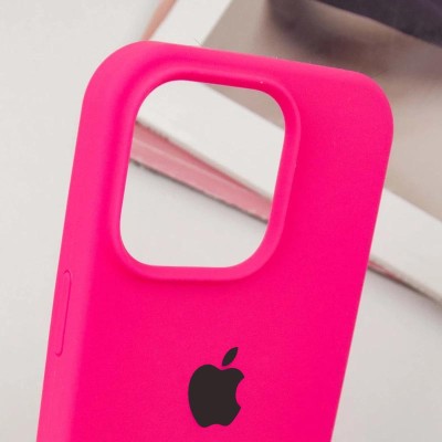 Чохол Silicone Case Full Protective (AA) для Apple iPhone 14 Pro (6.1") Рожевий / Barbie pink