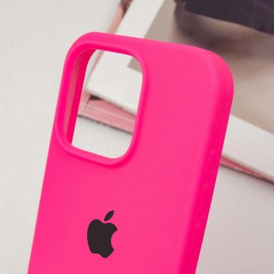 Чохол Silicone Case Full Protective (AA) для Apple iPhone 14 Pro (6.1") Рожевий / Barbie pink