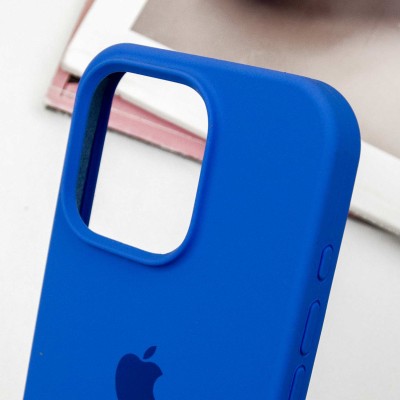 Чохол Silicone Case Full Protective (AA) для Apple iPhone 14 Pro (6.1") Синій / Capri Blue