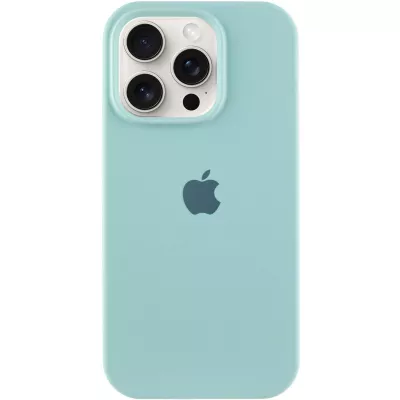 Чохол Silicone Case Full Protective (AA) для Apple iPhone 15 Pro (6.1") Бірюзовий / Beryl