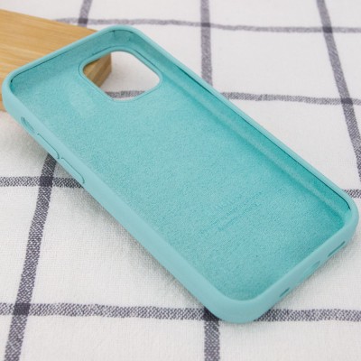 Чохол Silicone Case Full Protective (AA) для Apple iPhone 15 Pro (6.1") Бірюзовий / Marine Green