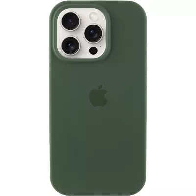 Чохол Silicone Case Full Protective (AA) для Apple iPhone 15 Pro (6.1") Зелений / Cyprus Green