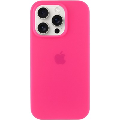 Чохол Silicone Case Full Protective (AA) для Apple iPhone 15 Pro Max (6.7") Рожевий / Barbie pink