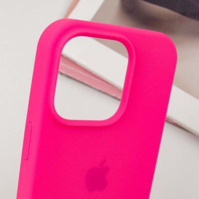 Чохол Silicone Case Full Protective (AA) для Apple iPhone 15 Pro Max (6.7") Рожевий / Barbie pink