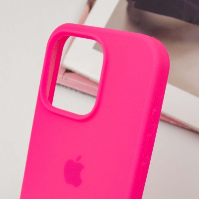Чохол Silicone Case Full Protective (AA) для Apple iPhone 15 Pro Max (6.7") Рожевий / Barbie pink