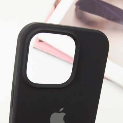 Чохол Silicone Case Full Protective (AA) для Apple iPhone 15 Pro Max (6.7") Чорний / Black