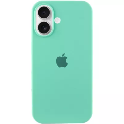 Чохол Silicone Case Full Protective (AA) для Apple iPhone 16 (6.1") Бірюзовий / Marine Green