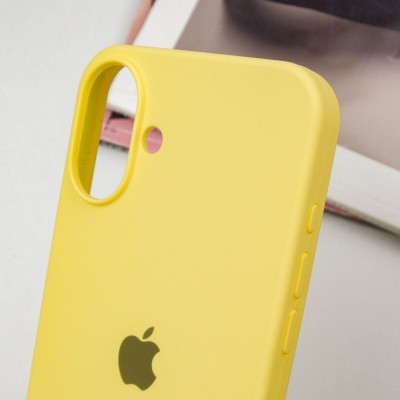 Чохол Silicone Case Full Protective (AA) для Apple iPhone 16 (6.1") Жовтий / Yellow