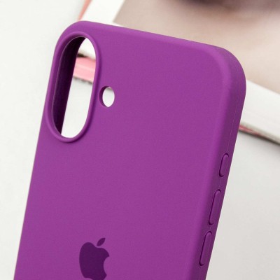 Чохол Silicone Case Full Protective (AA) для Apple iPhone 16 (6.1") Фіолетовий / Grape