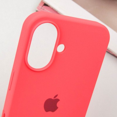 Чохол Silicone Case Full Protective (AA) для Apple iPhone 16 Plus (6.7") Кавуновий / Watermelon red