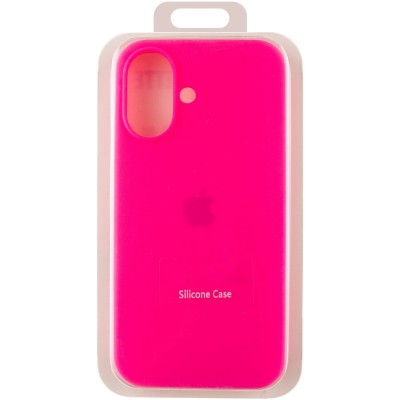 Чохол Silicone Case Full Protective (AA) для Apple iPhone 16 Plus (6.7") Рожевий / Barbie pink
