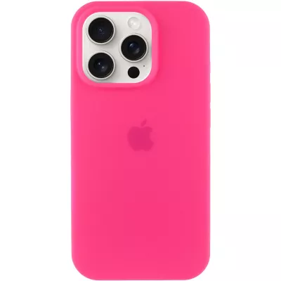 Чохол Silicone Case Full Protective (AA) для Apple iPhone 16 Pro Max (6.9") Рожевий / Barbie pink
