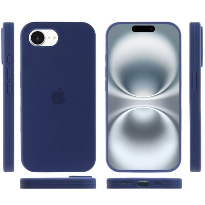Чохол Silicone Case Full Protective (AA) для Apple iPhone 16e (6.1") Синій / Deep navy Чохол Silicone Case Full Protective (AA) для Apple iPhone 16e (6.1") Синій / Deep navy