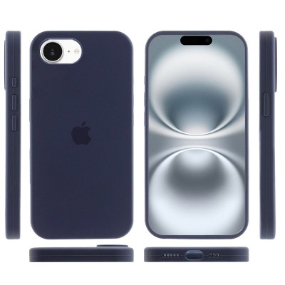 Чохол Silicone Case Full Protective (AA) для Apple iPhone 16e (6.1") Темно-синій / Midnight blue