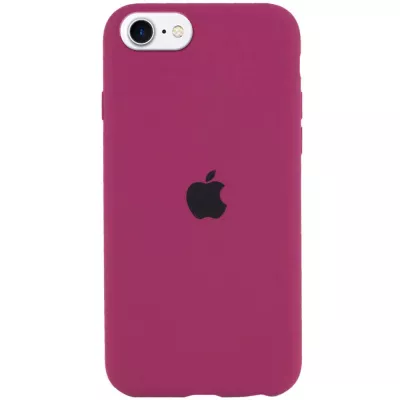 Чохол Silicone Case Full Protective (AA) для Apple iPhone SE (2020) Бордовий / Maroon