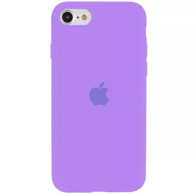 Чохол Silicone Case Full Protective (AA) для Apple iPhone SE (2020) Бузковий / Dasheen